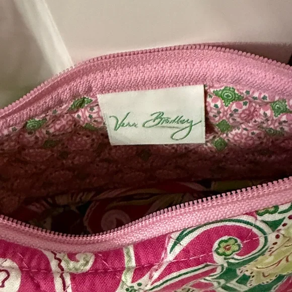 Vera Bradley Pink and Green Crossbody Bag and wallet - Picture 3 of 4